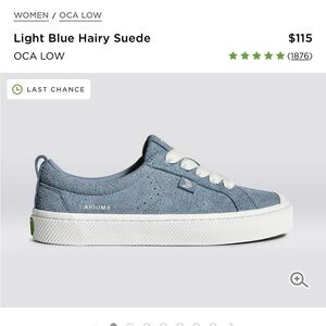 NWT Cariuma Baby Blue Hairy Suede Sneakers size 5.5 OCA Low Top